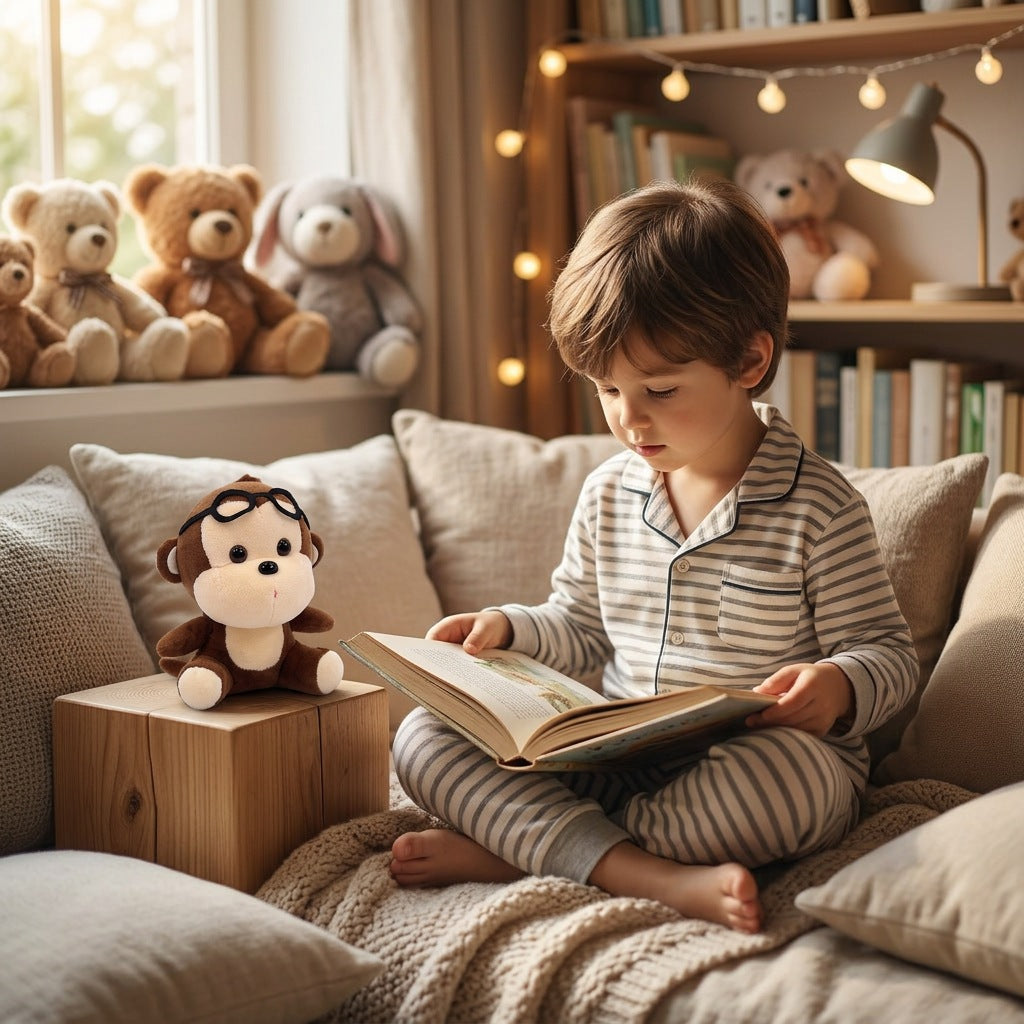 Peluche Singe à Lunettes 20cm – Masolu