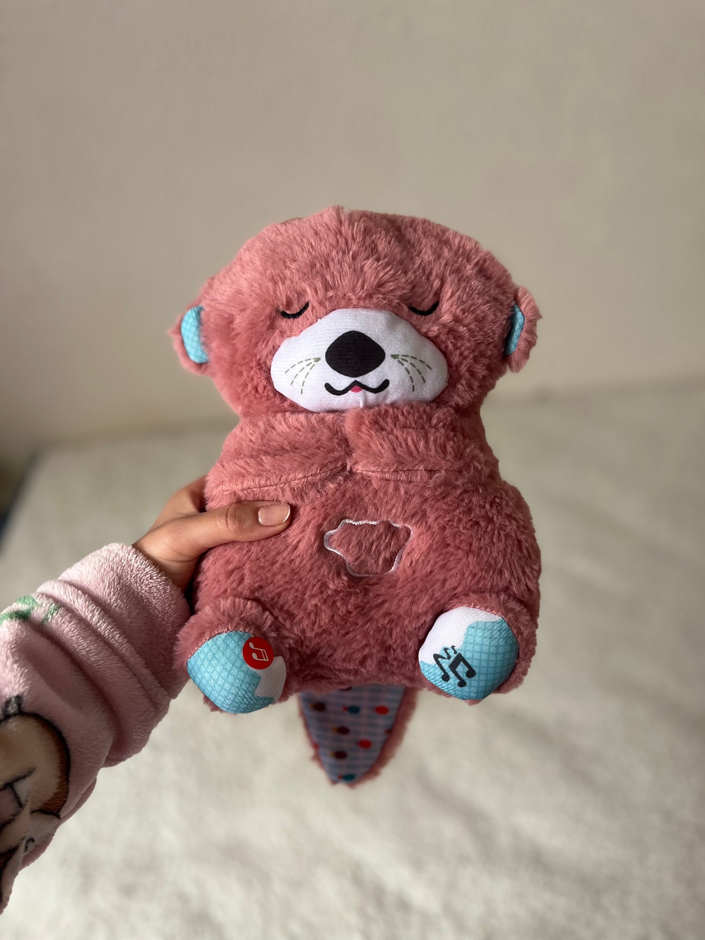 Peluche respirant Loutre Câlins Rose cute Masolu