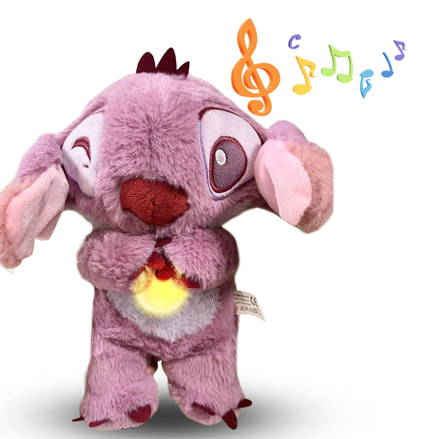 Peluche Stitch Purple – Soulagement de l’Anxiété avec Musique & Lumières 32cm