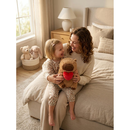 Peluche Capybara Coeur | 35 cm — Parent et enfant – Masolu