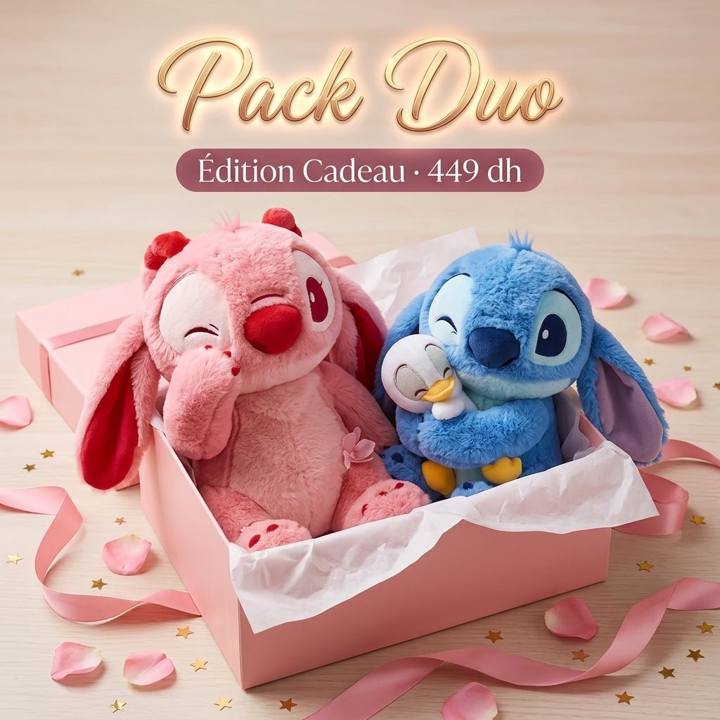 Pack Duo Stitch Masolu – Lilou Pink Édition Limitée + Stitch Day 2024 | Cadeau Parfait - MASOLU PELUCHE