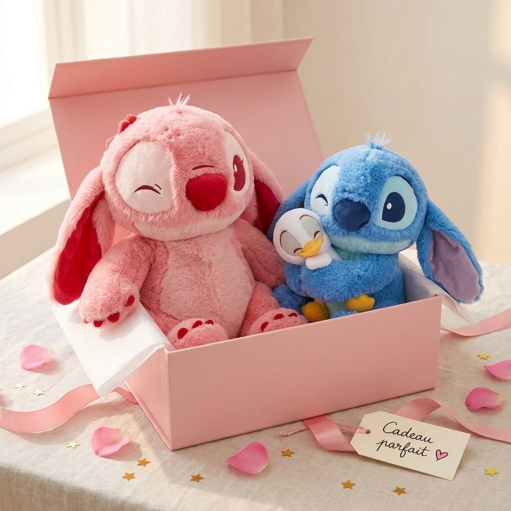 Pack Duo Stitch Masolu – Lilou Pink Édition Limitée + Stitch Day 2024 | Cadeau Parfait - MASOLU PELUCHE