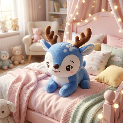 Peluche Cerf Bleu 20cm – Masolu