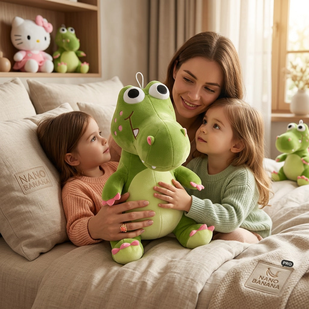 Peluche Dragon Vert 35cm – Masolu