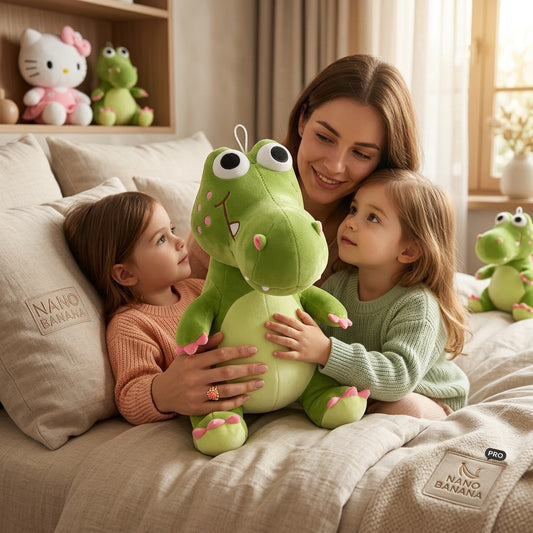 Peluche Dragon Vert 35cm – Masolu