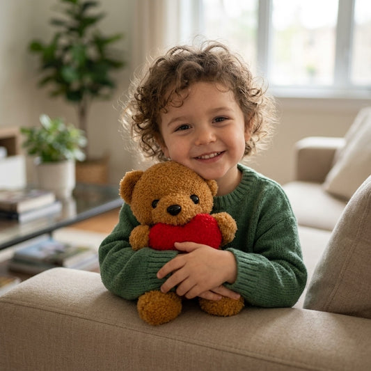 Peluche Ours Câlin Cœur 20cm – Masolu