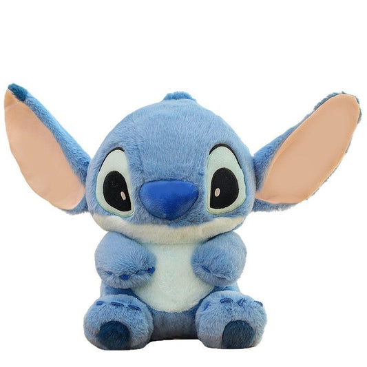 Peluche Pressme assis Stitch Bleu – 32 cm ou 40 cm - MASOLU PELUCHE