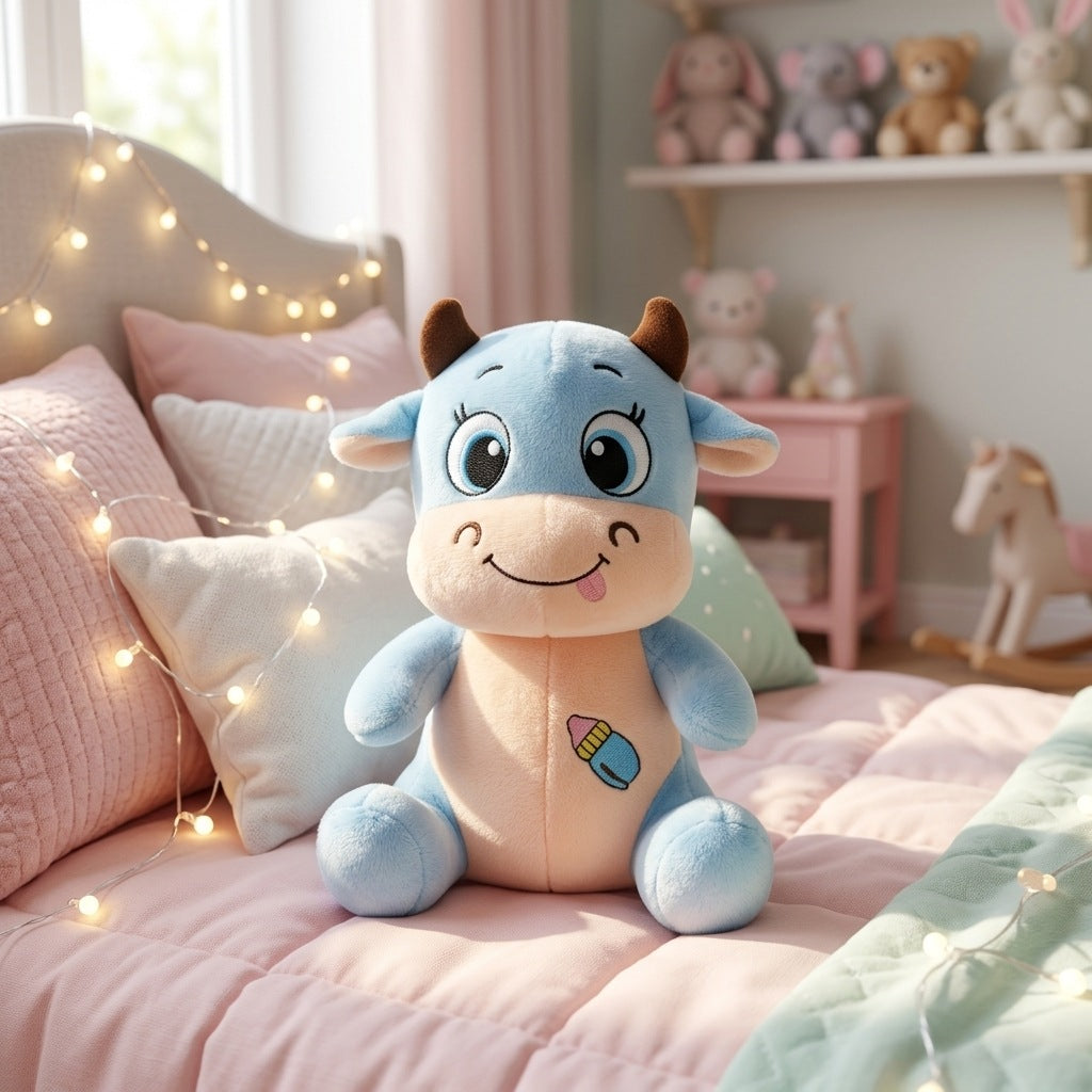 Peluche Vache Bébé 20cm – Masolu
